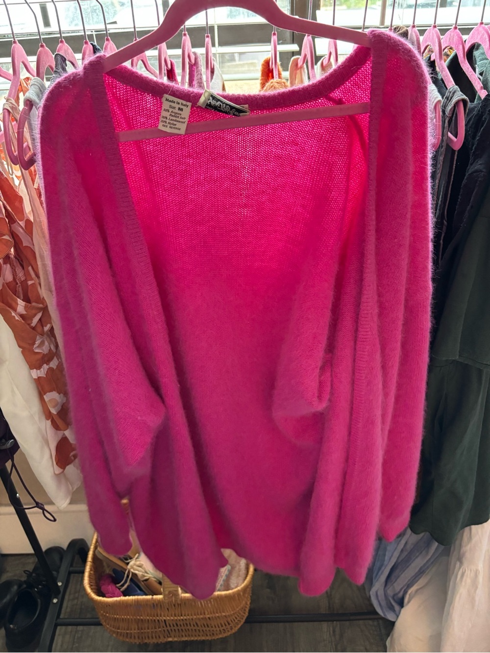 Pink Fuzzy Cardigan